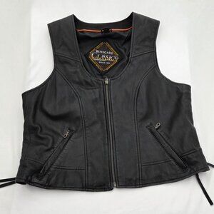 Renegade Classics Premium Leather Biker Vest | Lace-Up Sides 2XL